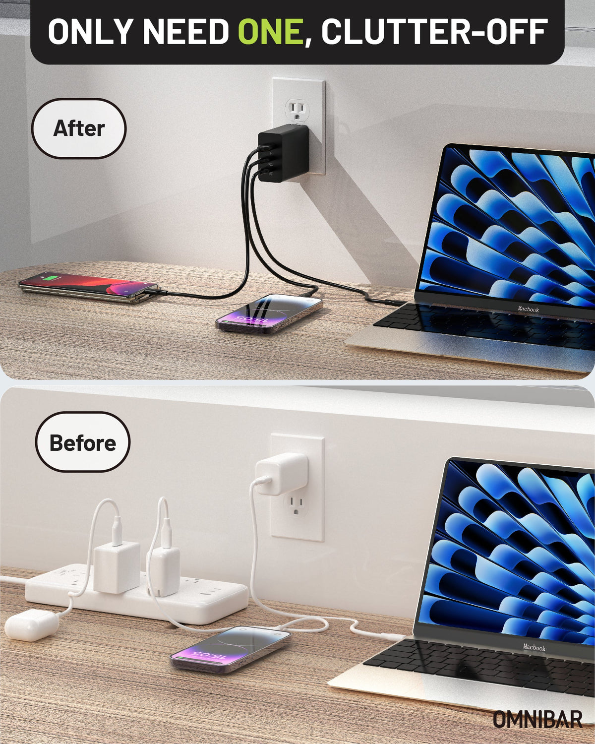 Juno 3-Port GaN Wall Charger 100W