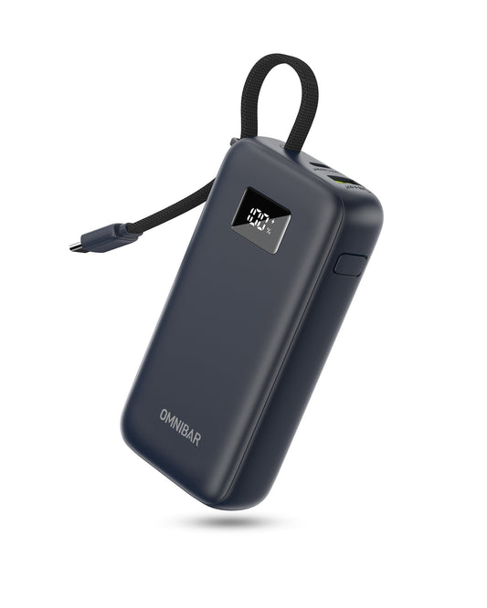 Zuma 10,000mAh Cable-Connect Power Bank, PD30W, Cosmic Black