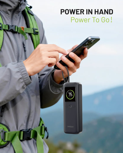 Aero 20,000mAh 3-Port Laptop Power Bank, PD140W, Space Gray