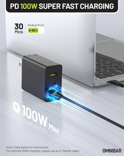 Juno 3-Port GaN Wall Charger 100W