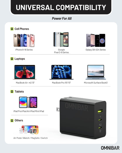 Juno 3-Port GaN Wall Charger 100W