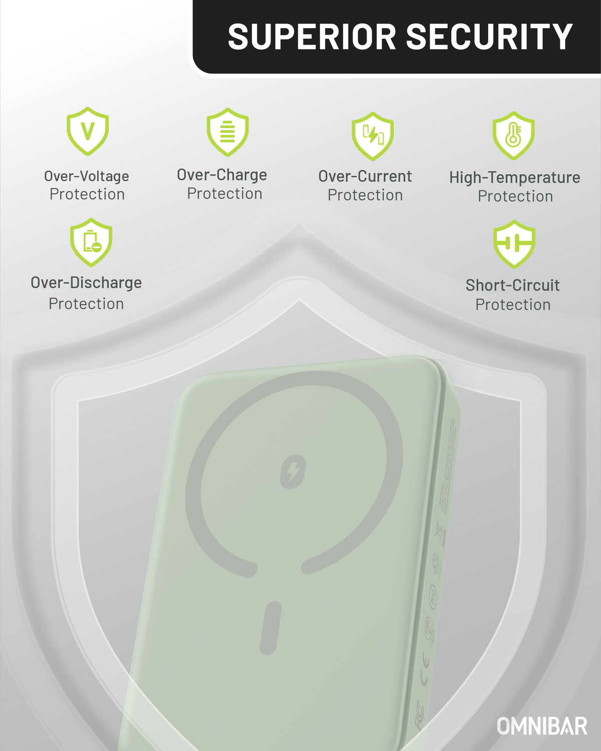 Niko Magnetic Power Bank 10K, Green