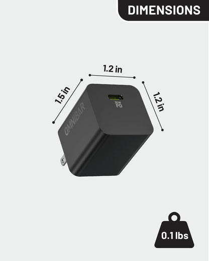 Pogo USB-C PD 3.0 PPS Wall Charger 30W, Black
