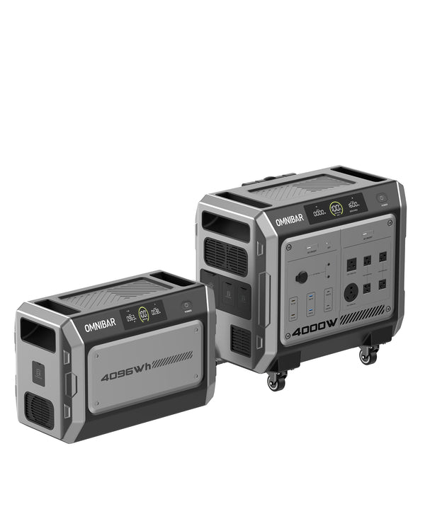Vanta 4000 Portable Power Station 4096Wh & 4096wh portable battery pack, 4000W (Peak 4096W) LiFePO4 Battery, 3H Fast Charge, 15 Outlets, UPS 10ms, Solar Generator for Home Backup, Camping, RV, Emergencies