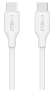 Yumi Silicone USB-C to USB-C Cable (6FT, 240W, White)