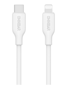 Yumi Silicone USB-C to Lightning Cable (6FT, White)