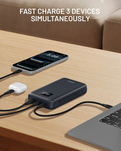 Omnibar 20,000mAh Portable Power Bank, PD100W, Cosmic Black