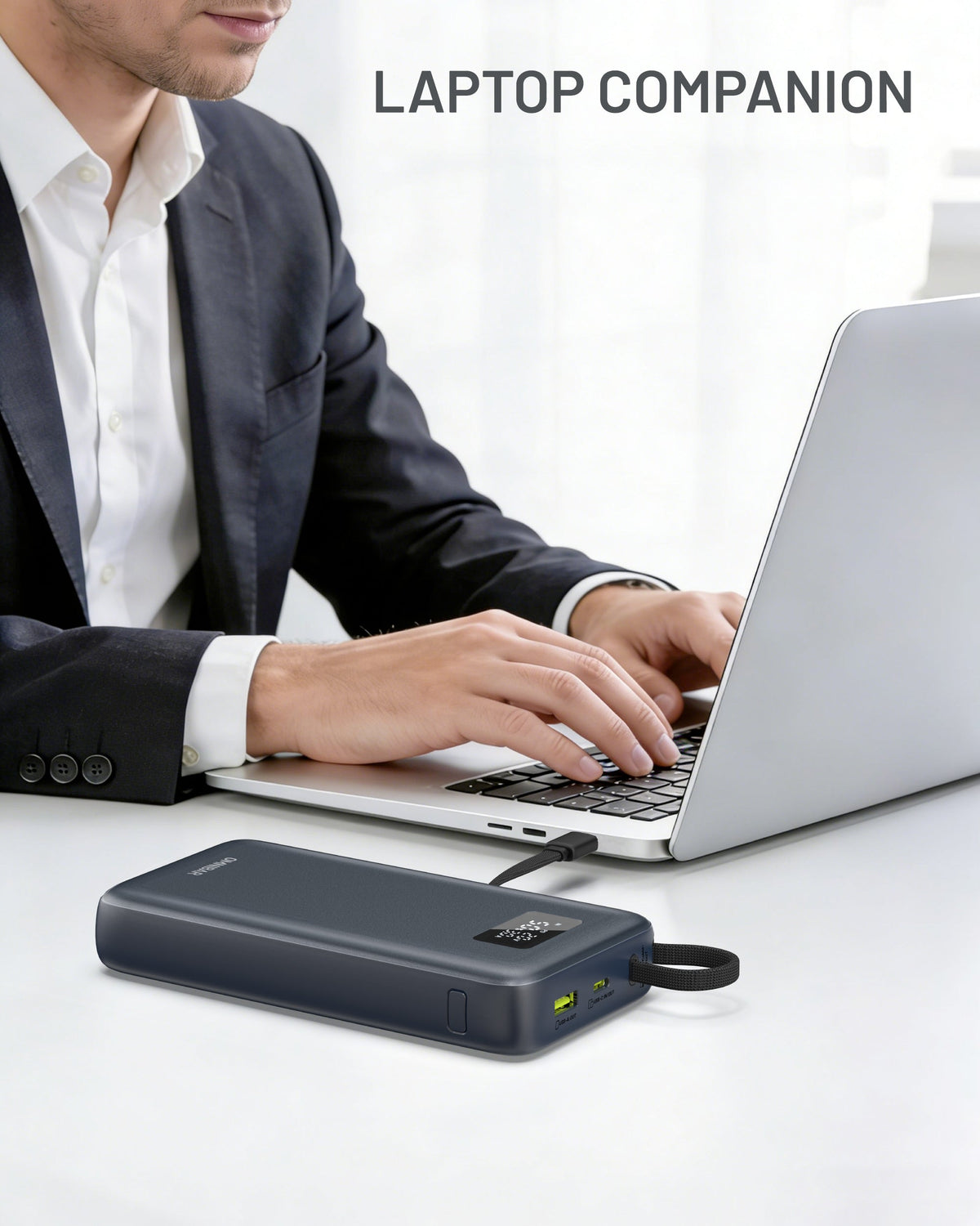 Kova 25,000mAh Cable-Connect Power Bank, PD100W, Cosmic Black