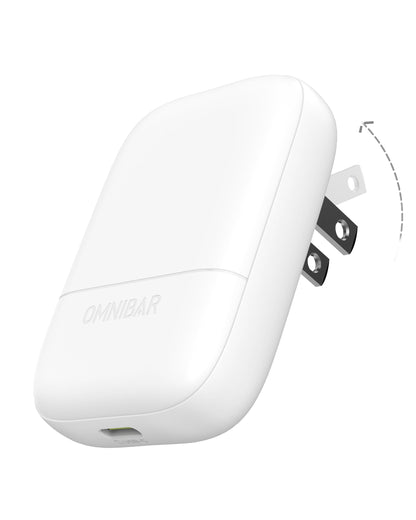 Nubi Flat USB-C Wall Charger 30W, White