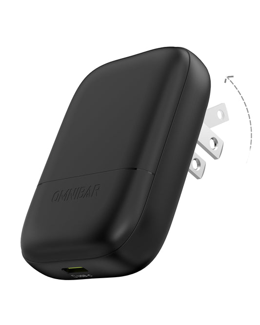 Nubi Flat USB-C Wall Charger 30W, Black