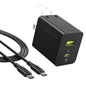 Pogo Dual-Port GaN Wall Charger 35W + USB-C to USB-C Cable, Black