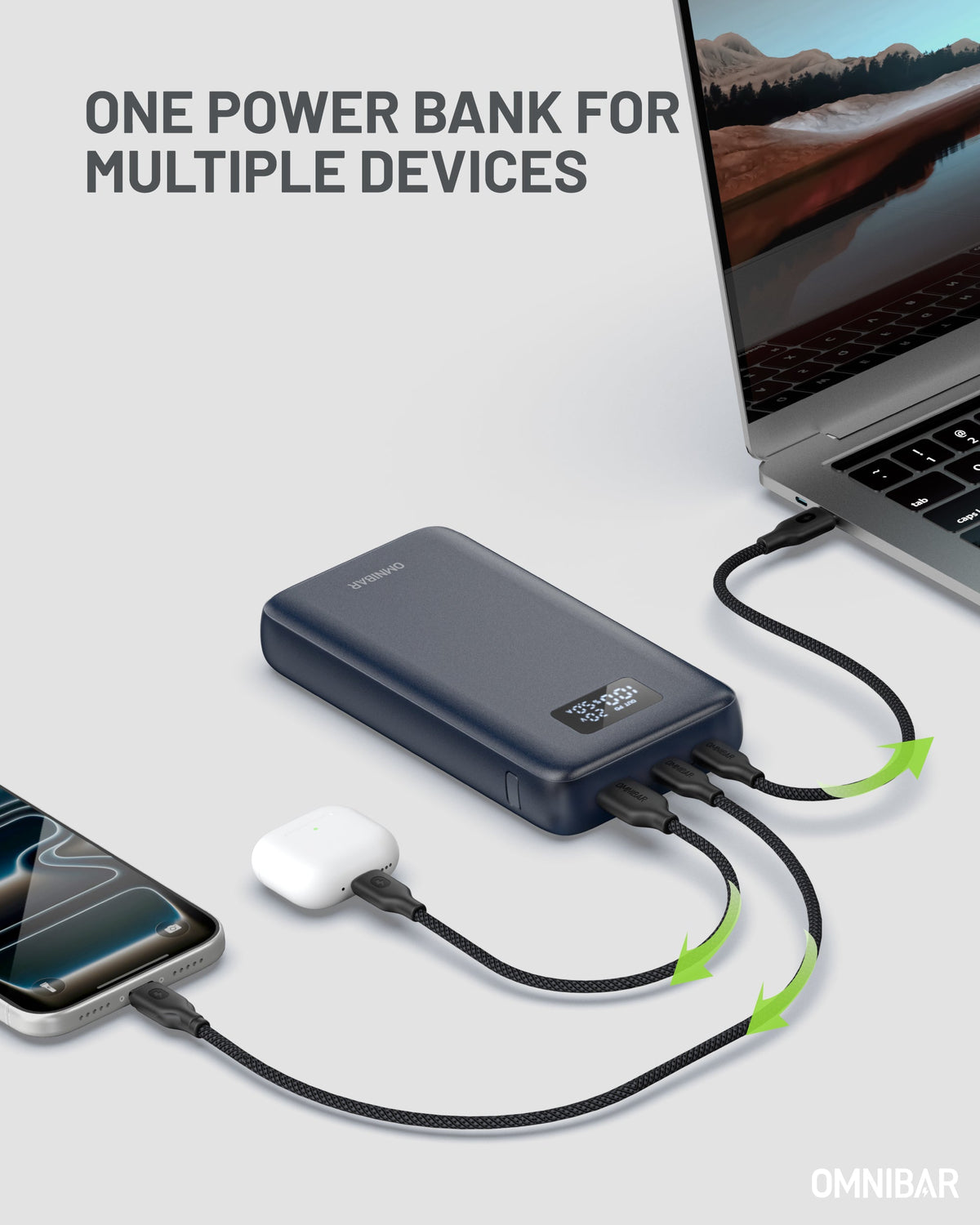 Kova 25,000mAh Portable Power Bank, PD100W, Cosmic Black