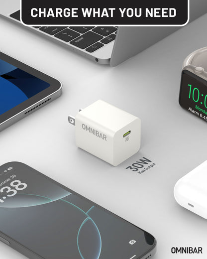 Pogo USB-C PD GaN Wall Charger 30W, White