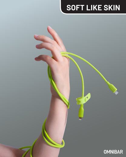 Yumi Silicone USB-C to Lightning Cable (6FT, Lime Green )