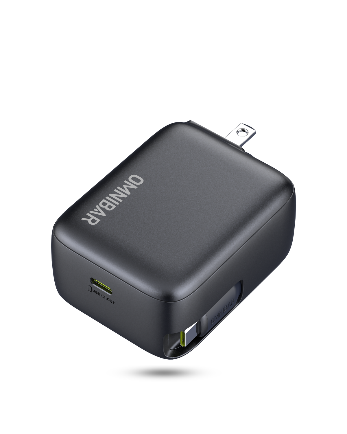 Kuma 2-Port 45W USB Fast Charger, Buit-in Retractable Cable, Cosmic Black