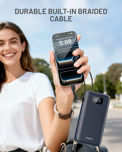 Kova 25,000mAh Cable-Connect Power Bank, PD100W, Cosmic Black