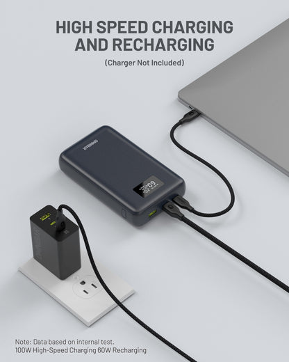 Omnibar 20,000mAh Portable Power Bank, PD100W, Cosmic Black