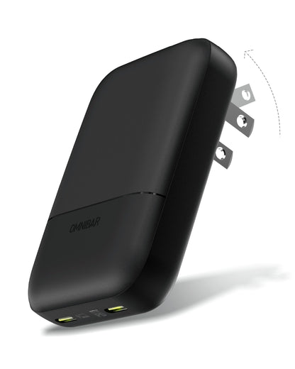 Nubi Flat Dual USB-C Wall Charger 67W, Black