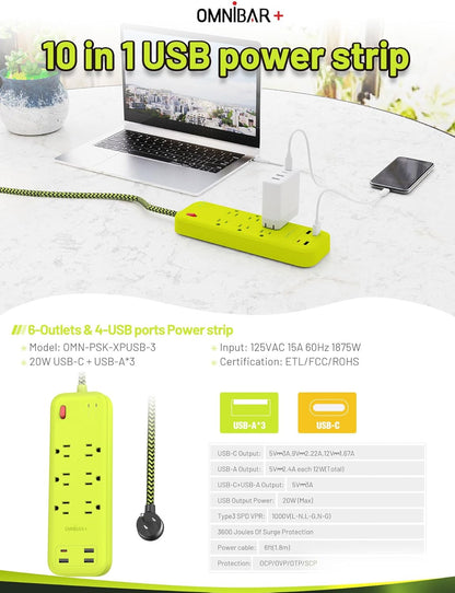 Momo USB Surge Bar 6