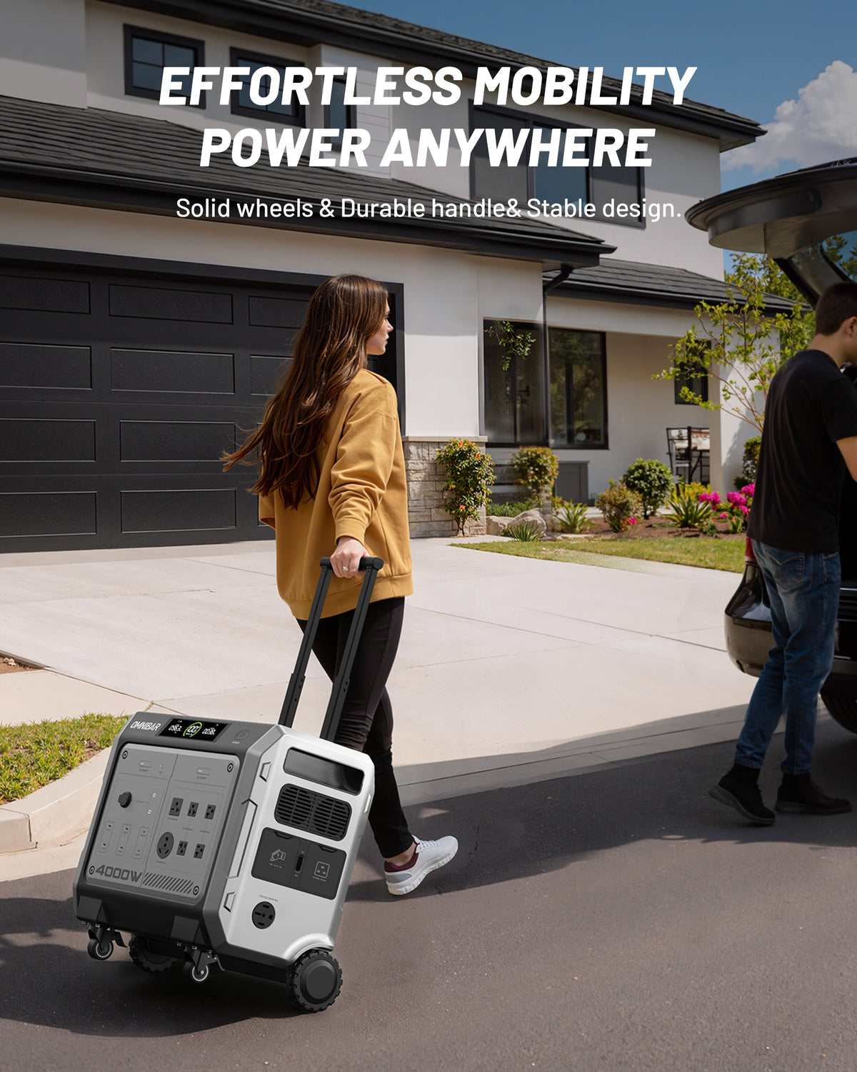 Vanta 4000 Portable Power Station 4096Wh, 4000W (Peak 4096W) LiFePO4 Battery,  3H Fast Charge, 15 Outlets, UPS 10ms, Solar Generator for Home Backup, Camping, RV, Emergencies