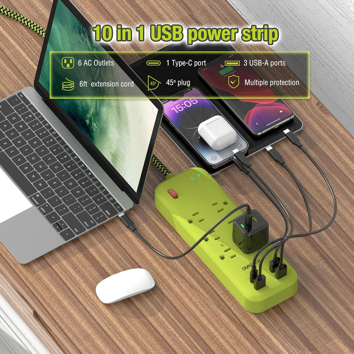 Momo USB Surge Bar 6