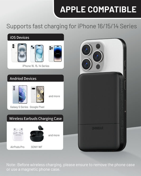 Miko Slim Magnetic Power Bank 5K, Black