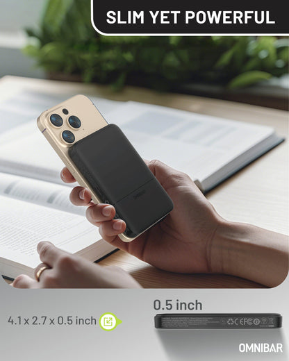 Miko Slim Magnetic Power Bank 5K, Black