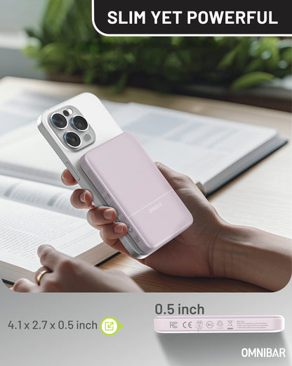 Miko Slim Magnetic Power Bank 5K, Purple