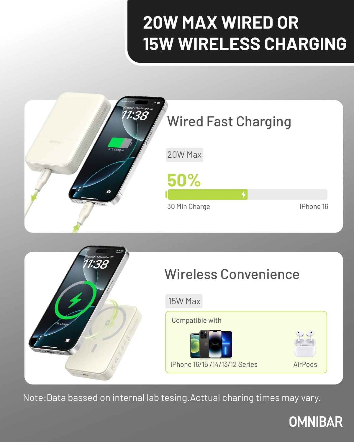 Niko Magnetic Power Bank 10K, Ivory White