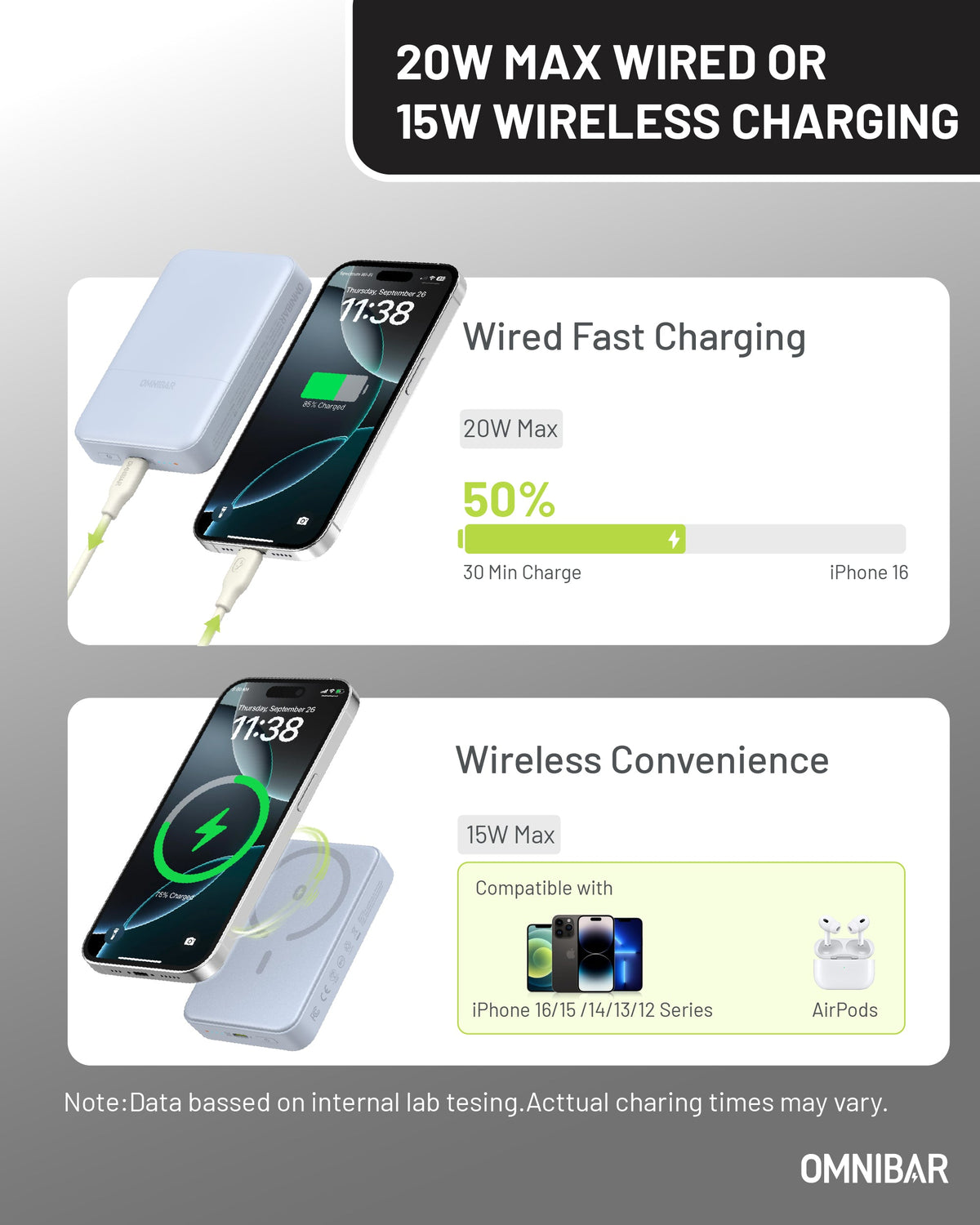 Niko Magnetic Power Bank 10K, Skye Blue