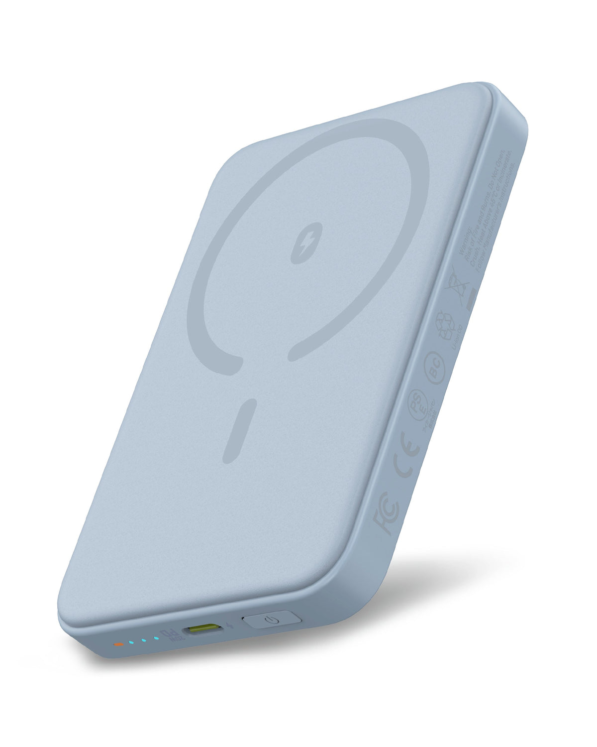 Miko Slim Magnetic Power Bank 5K, Skye Blue
