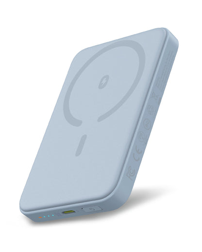 Miko Slim Magnetic Power Bank 5K, Skye Blue