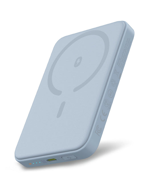 Miko Slim Magnetic Power Bank 5K, Skye Blue