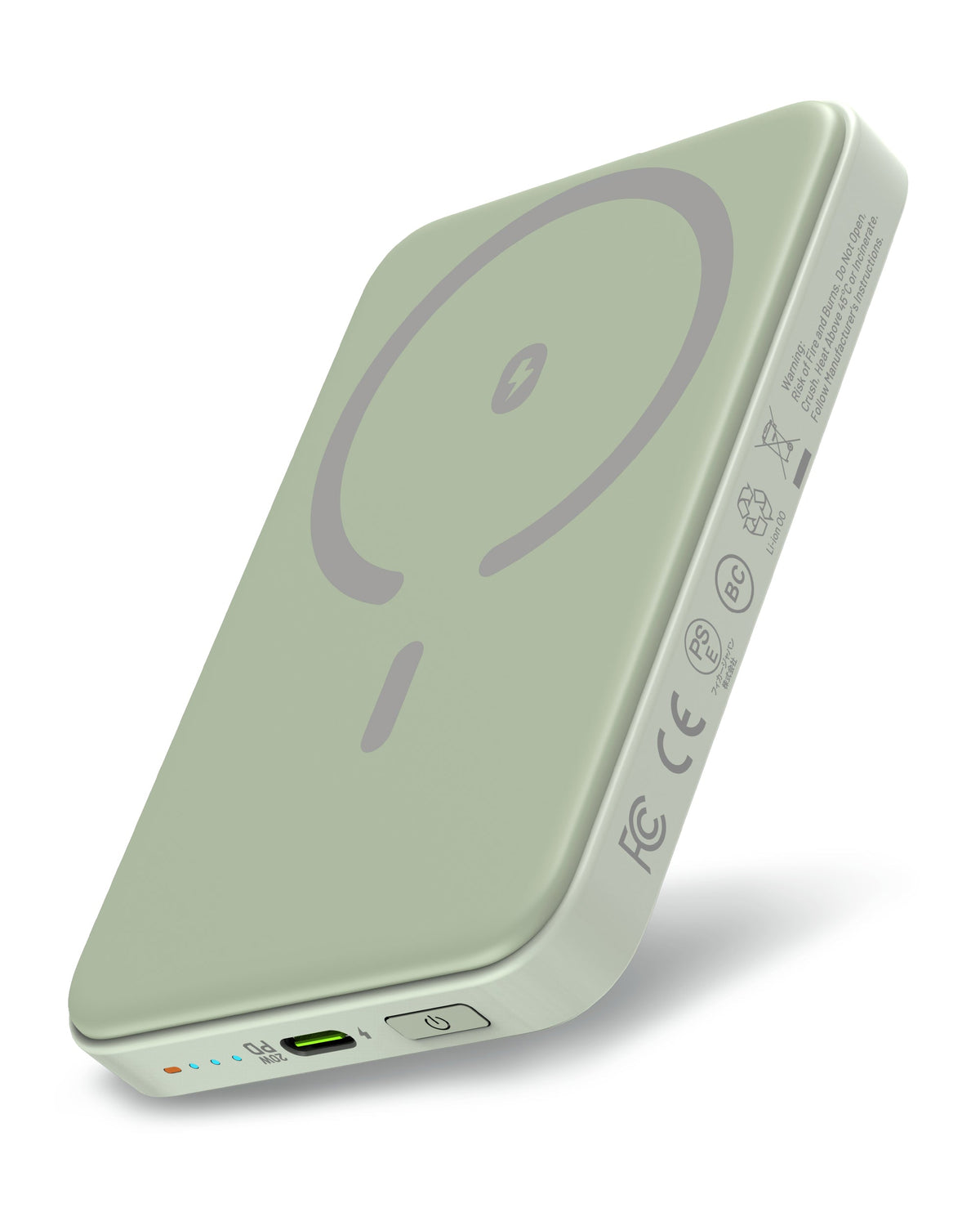 Miko Slim Magnetic Power Bank 5K, Green