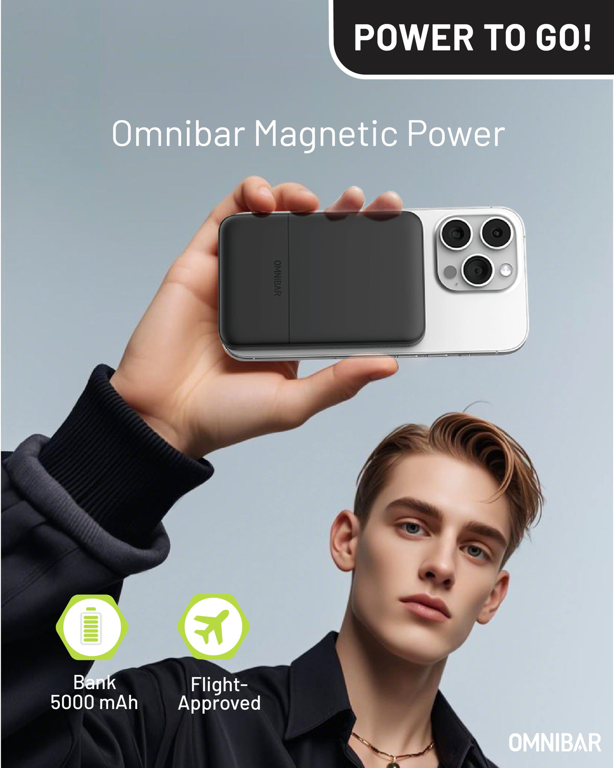 Miko Slim Magnetic Power Bank 5K, Black