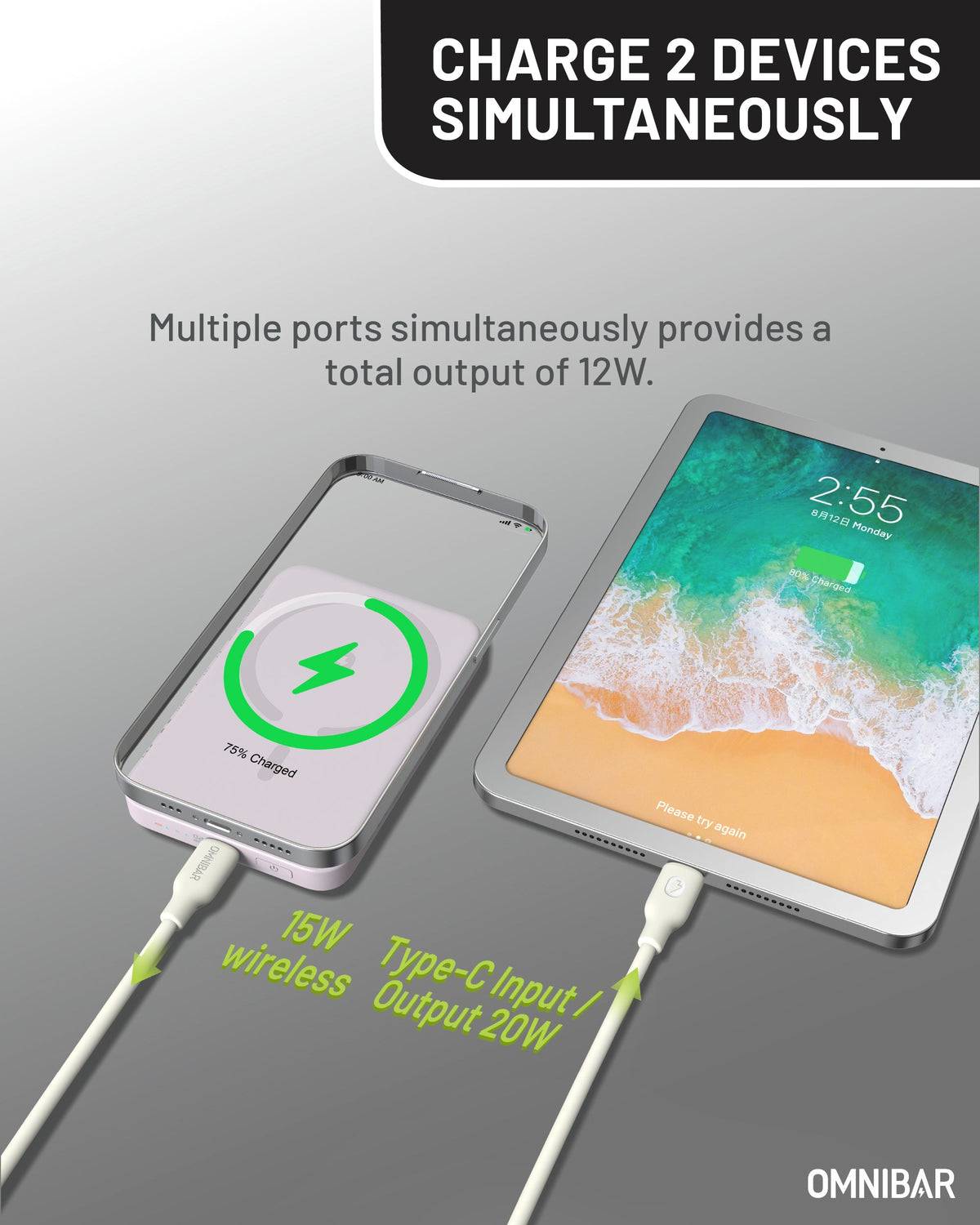 Miko Slim Magnetic Power Bank 5K, Purple