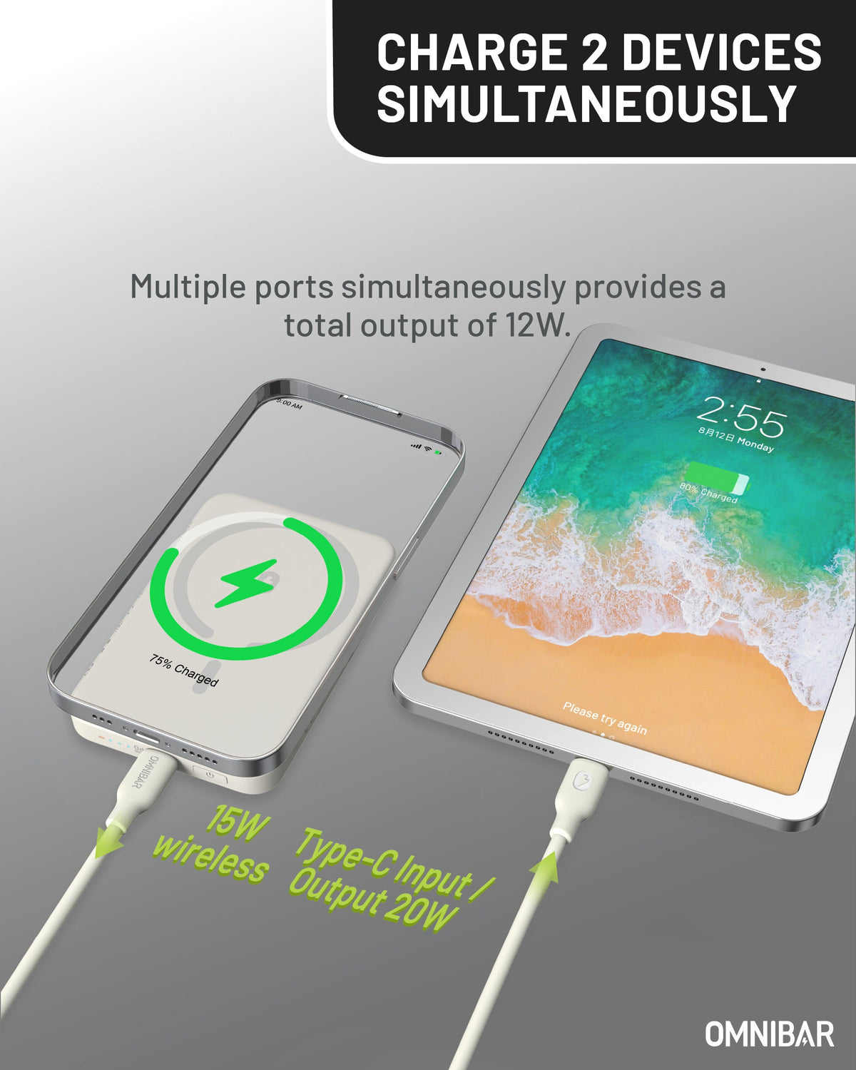 Miko Slim Magnetic Power Bank 5K, Ivory White
