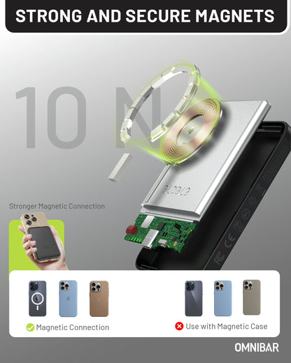 Miko Slim Magnetic Power Bank 5K, Black