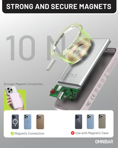 Miko Slim Magnetic Power Bank 5K, Purple