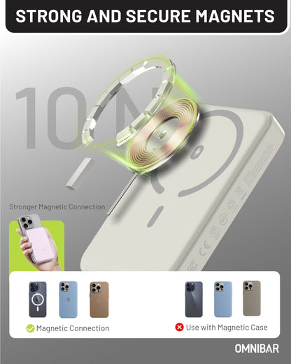 Niko Magnetic Power Bank 10K, Ivory White