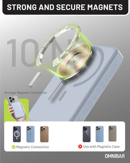 Niko Magnetic Power Bank 10K, Skye Blue