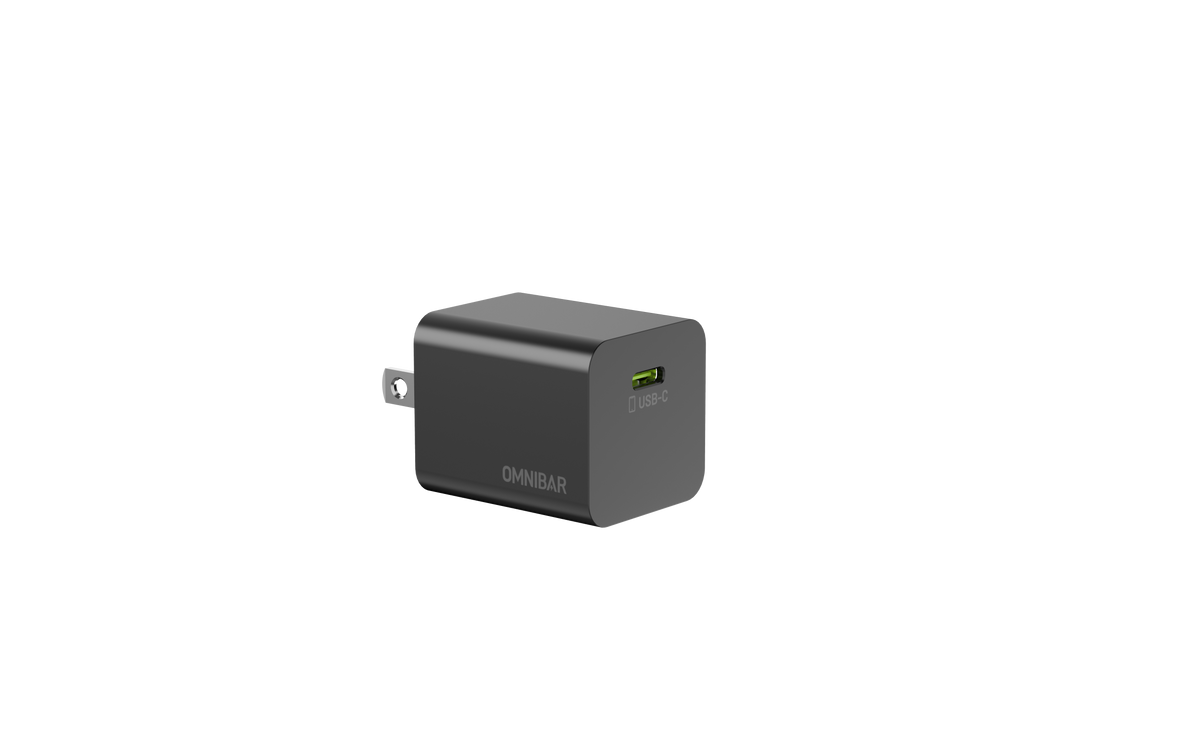 Kumo 20W USB-C PD Wall Charger, Black & White, 2-Pack