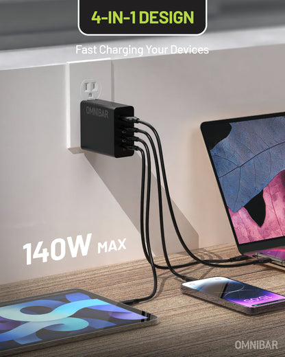 Juno 4-Port GaN Wall Charger 140W