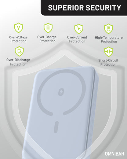 Niko Magnetic Power Bank 10K, Skye Blue