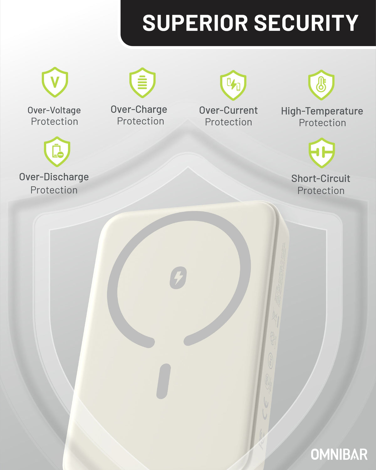 Niko Magnetic Power Bank 10K, Ivory White