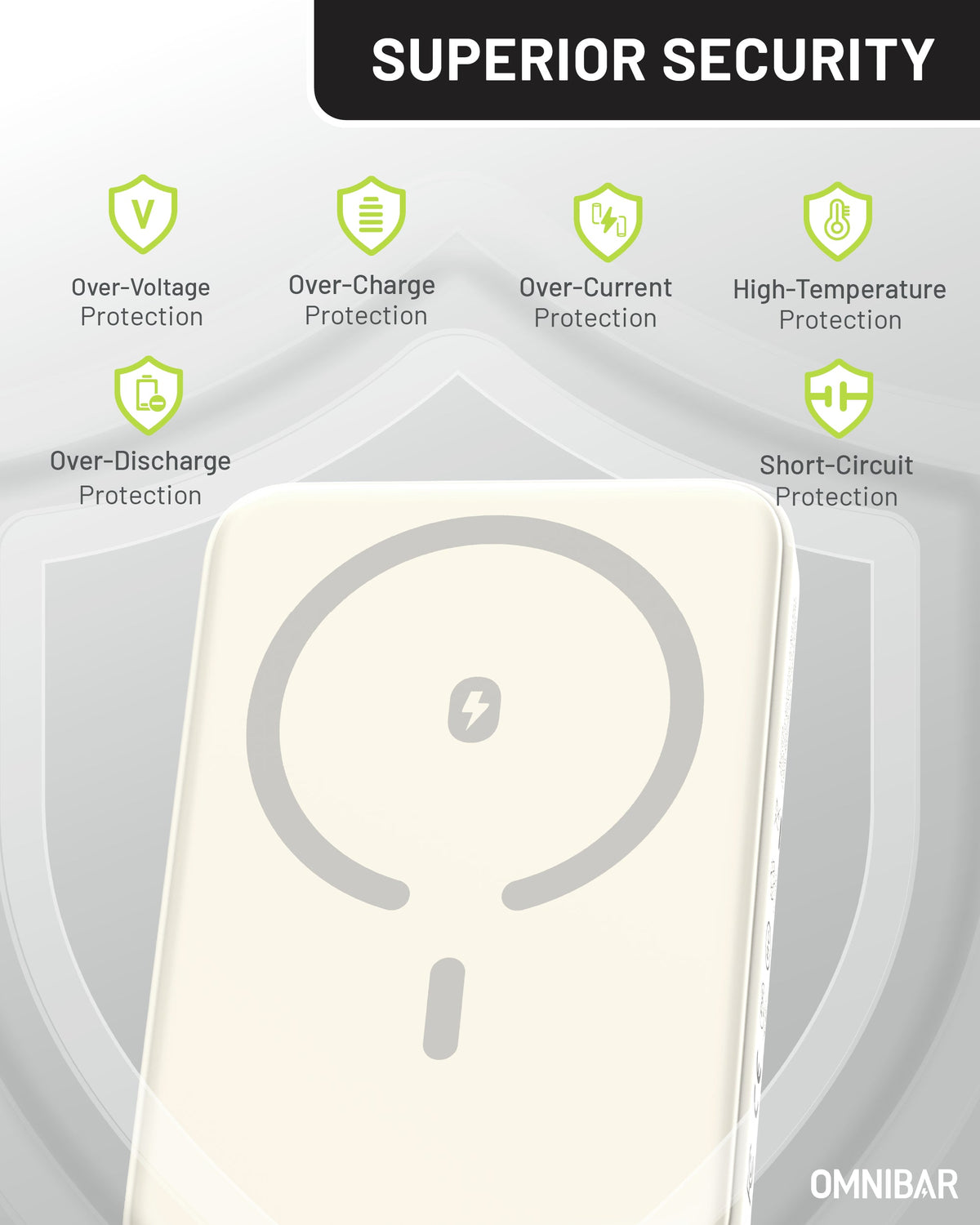 Miko Slim Magnetic Power Bank 5K, Ivory White