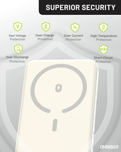 Miko Slim Magnetic Power Bank 5K, Ivory White