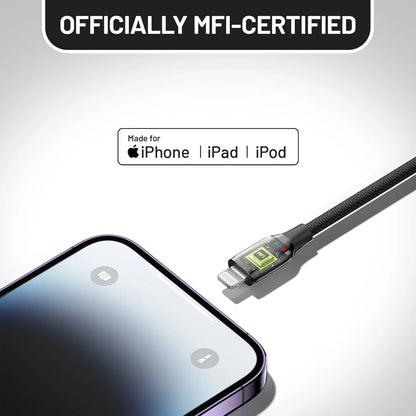 Toki Braided USB-A to Lightning Cable (6FT, Black)