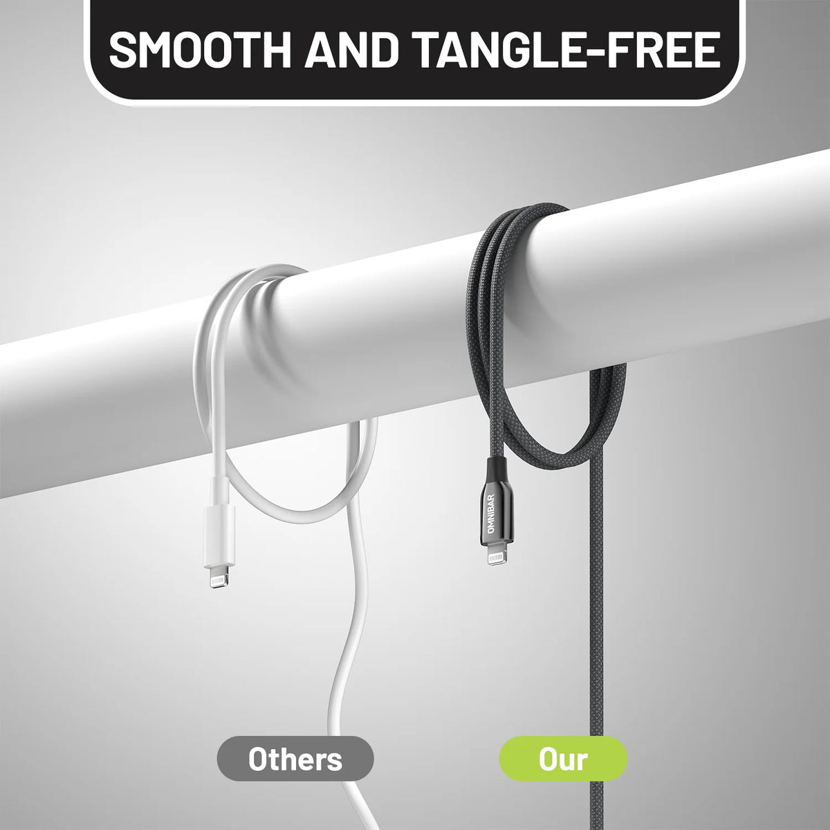Toki Braided USB-A to USB-C Cable (6FT, Black)