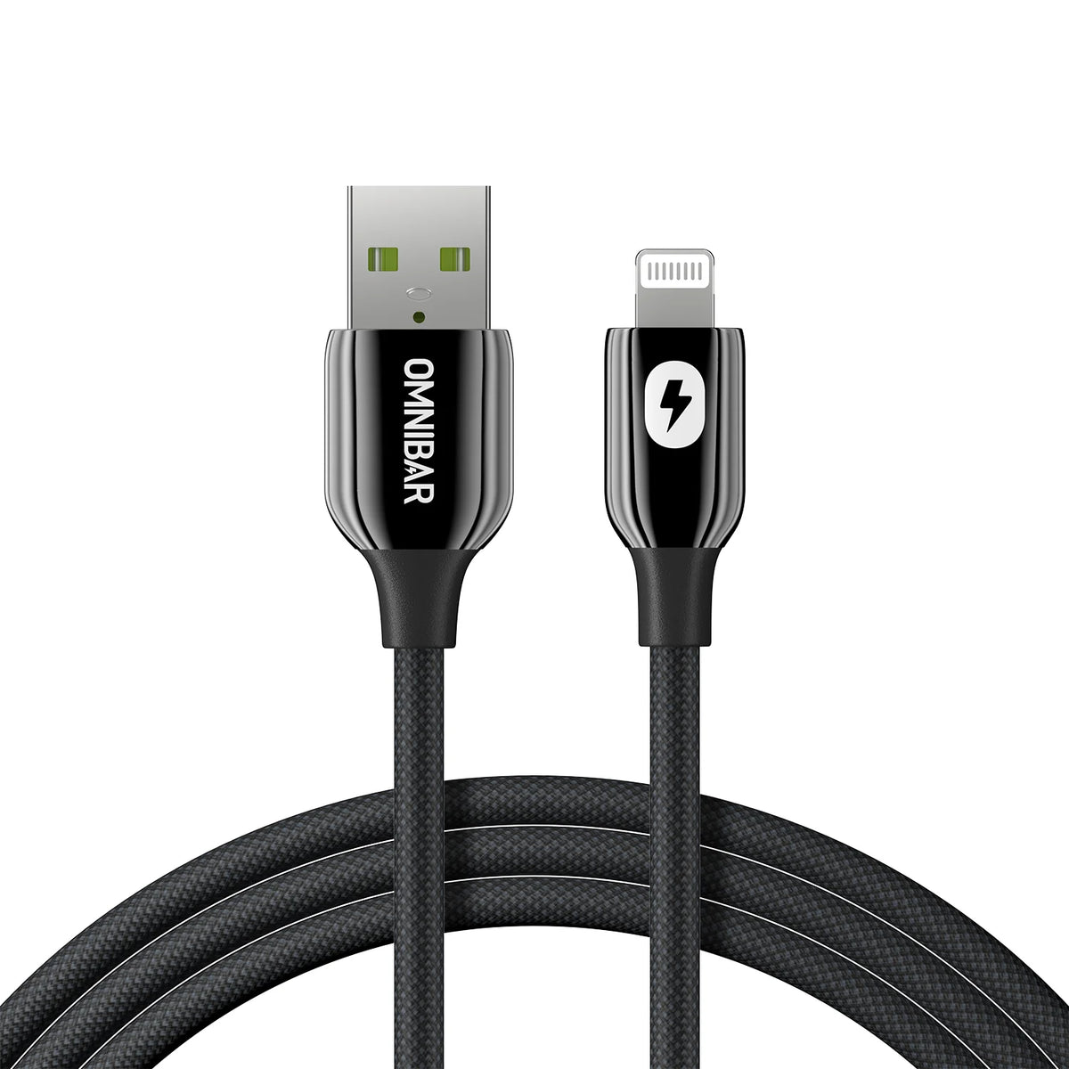 Toki Braided USB-A to Lightning Cable (6FT, Black)